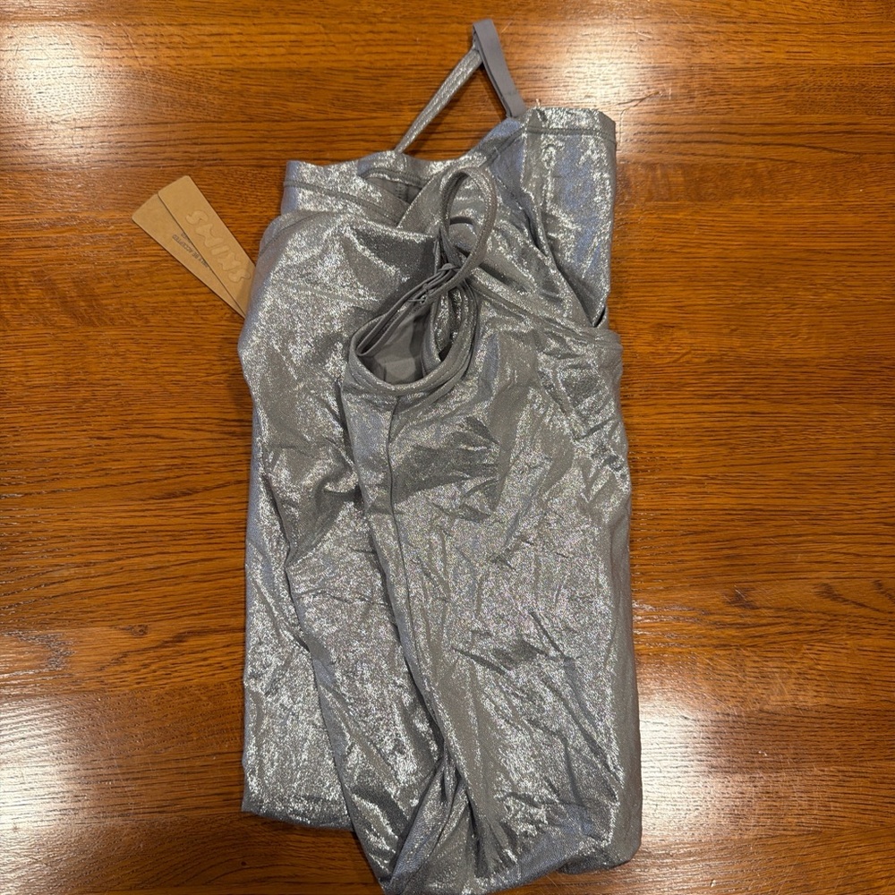 SKIMS Silver Mini Dress - Picture 3 of 3